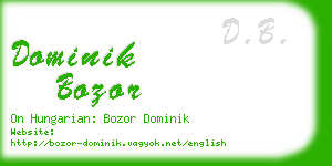 dominik bozor business card